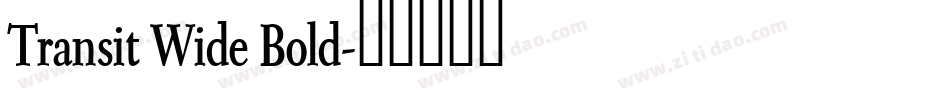 Transit Wide Bold字体转换